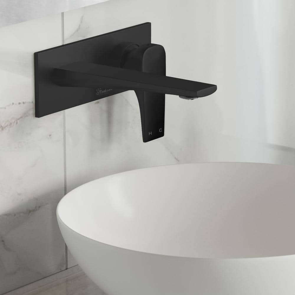 Monaco Single Handle Wall-Mount Bathroom Faucet in Matte Black price history on PriceWatchPro
