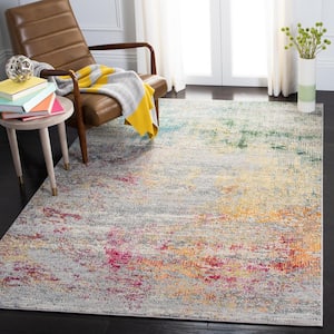 Madison Grey/Gold 10 ft. x 14 ft. Abstract Gradient Area Rug