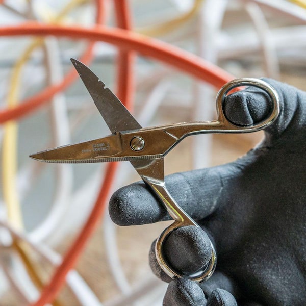 Klein Tools Scissors: 5.25 OAL, Steel Blade - Electrical, Heavy-Duty Cutting & Telecom | Part #2100-5