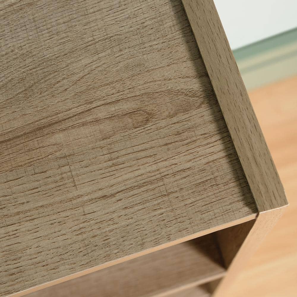 Adjustable Summer Oak 3-Shelf Wooden Bookcase