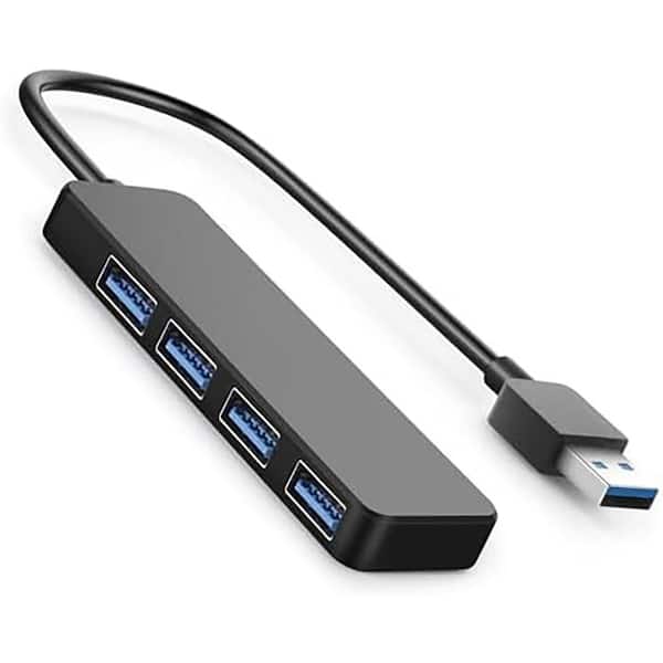 Lukyamzn 4-Port USB 3.0 Hub Splitter for Laptop Keyboard Mouse Adapter Compatible with PS4 Xbox Flash Drive SSD Printer Camera