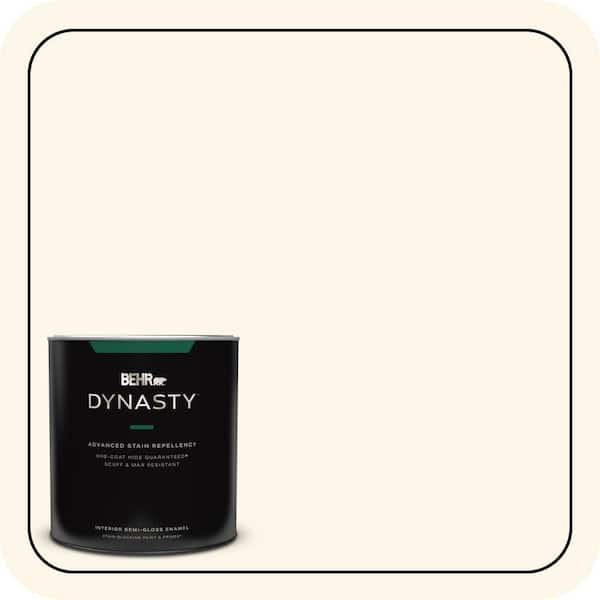 BEHR DYNASTY 1 qt. #PWN-21 Fragrant Jasmine Semi-Gloss Enamel Interior Stain-Blocking Paint & Primer