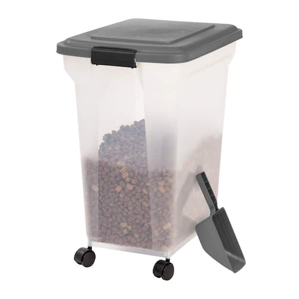 Iris Usa Inc 55 Qt Airtight Pet Food Storage Bin Container In Chrome 301048 The Home Depot Iris Usa Inc 55 Qt Airtight Pet Food, Airtight Storage Bins Home Depot