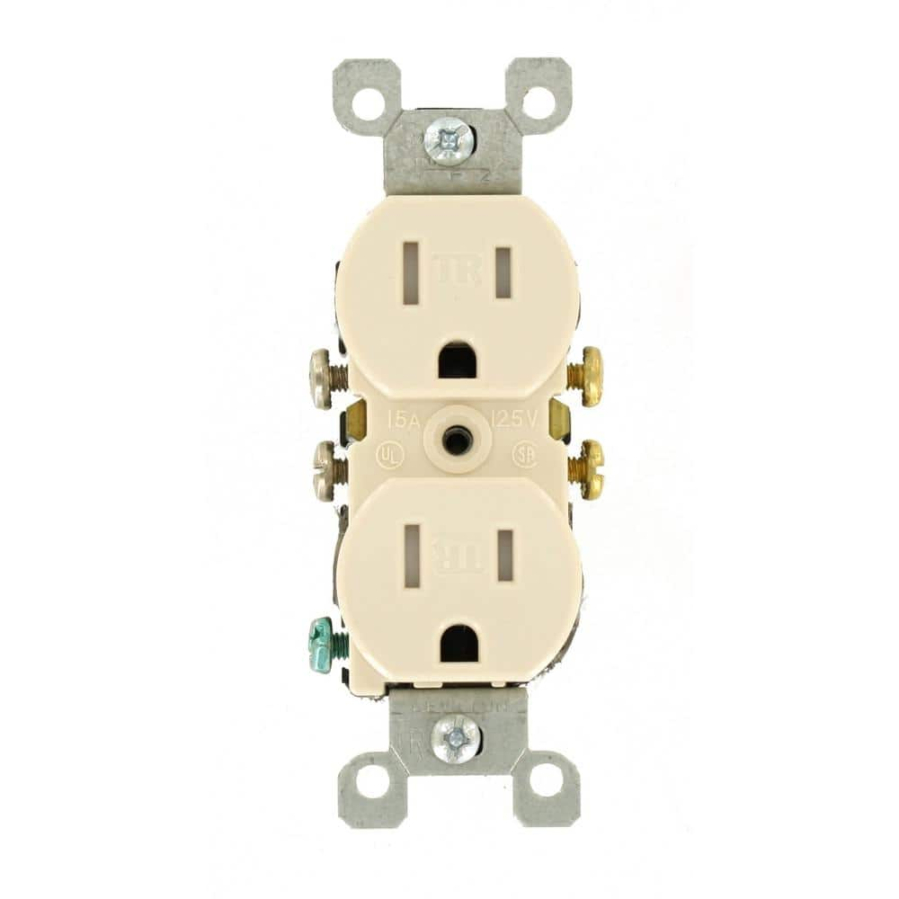 UPC 078477381731 product image for 15 Amp 125 V Tamper Resistant Duplex Outlet/Receptacle, Light Almond (1-Pack) T5 | upcitemdb.com