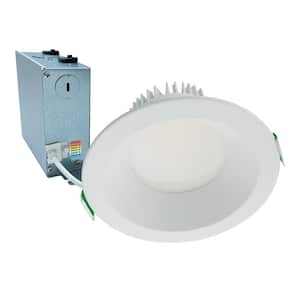 LCR8 8 in. Soft White Selectable CCT Integrated LED Recessed Light with Round Surface Mount White Trim Retrofit Module