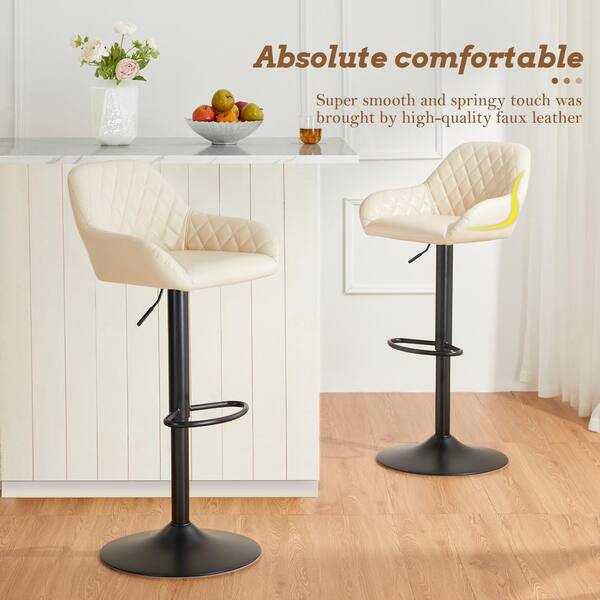 Cream adjustable deals bar stools