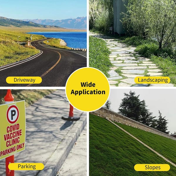 204 in. x 108 in. x 3 in. Honeycomb Black Heavy Duty HDPE Gravel Stabilizer Geocell Ground Grid