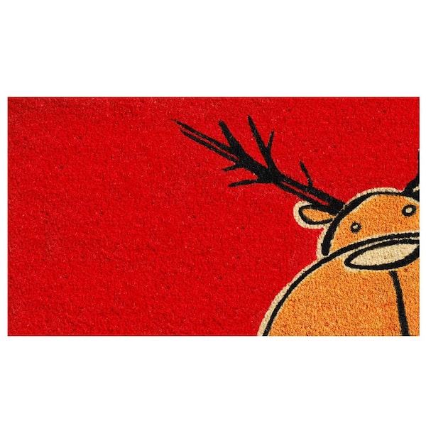 Calloway Mills Christmas Moose 29 in. x 17 in. Coir and Vinyl Door Mat