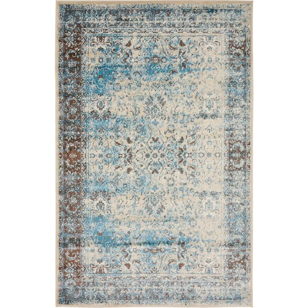 Unique Loom Imperial Bosphorus Turquoise 5' 0 x 8' 0 Area Rug