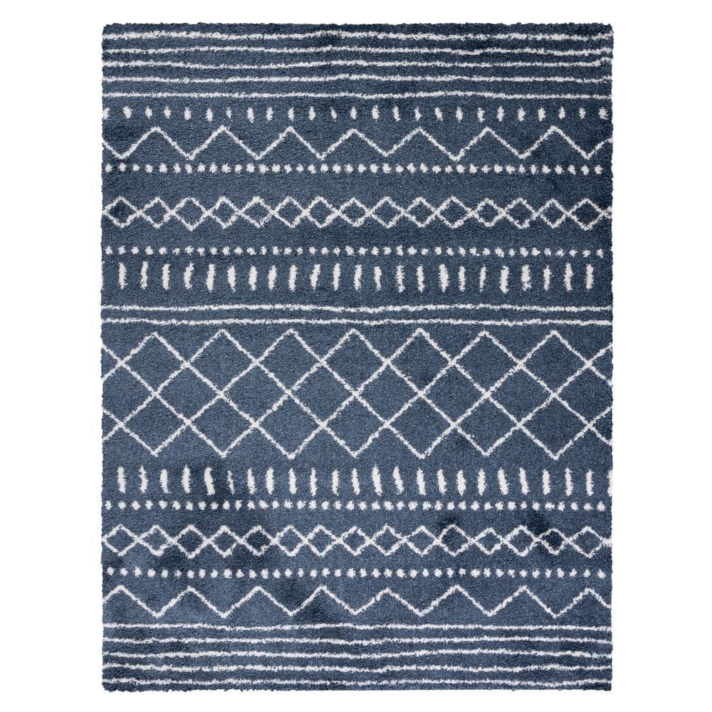 Arizona 7 ft. x 9 ft. Slate Blue/Ivory Geometric Area Rug price history on PriceWatchPro