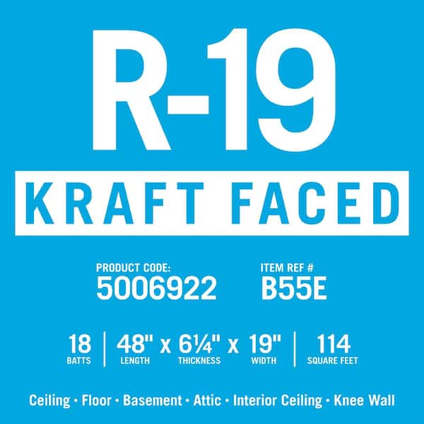 Knauf Insulation R 19 EcoBatt Kraft Faced Fiberglass Insulation