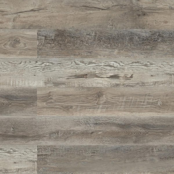 A&A Surfaces Odin Ash 12 MIL x 7 in. x 48 in. Waterproof Click Lock Vinyl Plank Flooring (26.15 sq. ft./case)