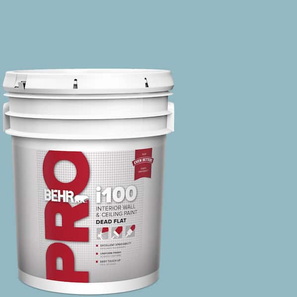 5 gal. #PPU13-09 Tahoe Blue Dead Flat Interior Paint