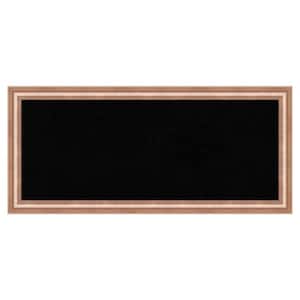 Harmony Rose Gold Wood Framed Black Corkboard 33 in. x 15 in. Bulletin Board Memo Board