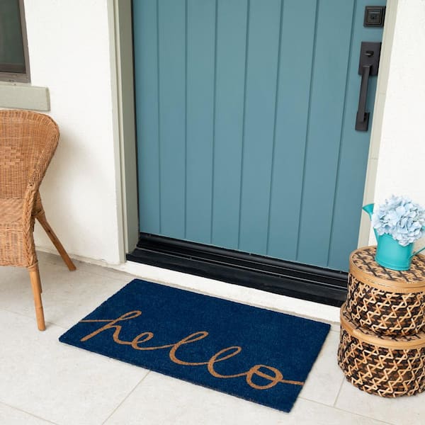 Modern Indoor Door mat, SOCOOL Front Door Rug, Entry Mat, Shoe Mats for  Indoor, Indoor Door Mat, Welcome Mat Indoor, 36x 24 Blue Yellow Flower 