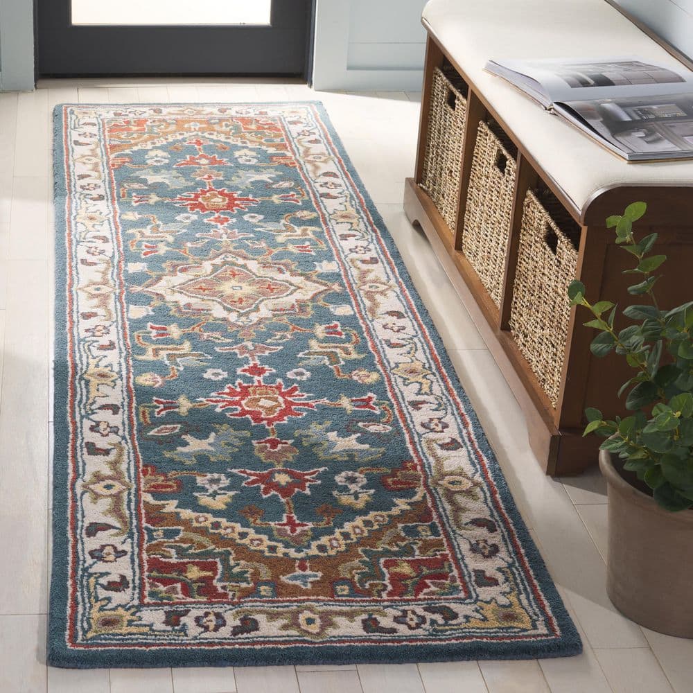 Heritage 2 ft. x 12 ft. Dark Green/Brown Border Floral Medallion Runner Rug price history on PriceWatchPro
