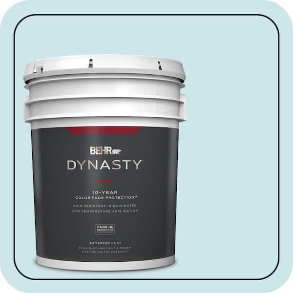 BEHR DYNASTY 5 gal. #530C-2 Clear Water Flat Exterior Stain-Blocking Paint & Primer
