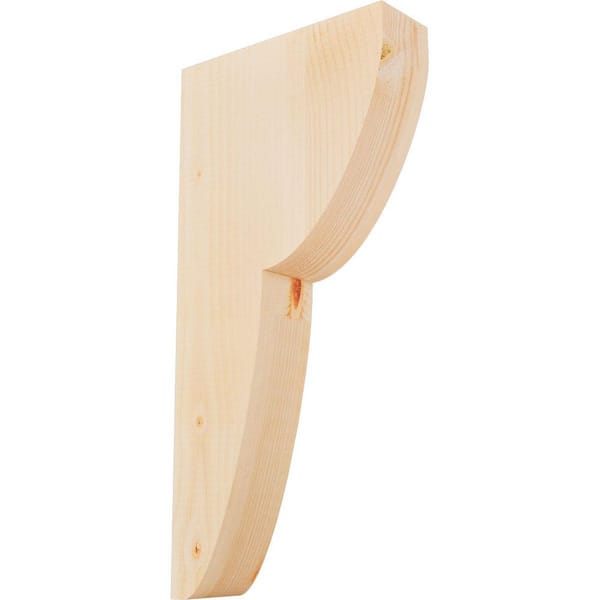 Ekena Millwork 3-1/2 in. x 12 in. x 24 in. Douglas Fir Crestline Smooth Corbel