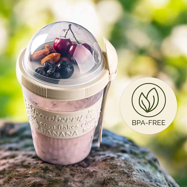 Tazza Per Cereali E Yogurt YOWOLF 500ml + 150ml - Portatile, A Prova Di Perdite Con Cucchiaio - Foto 1