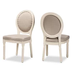 Louis Grey and White Dining Chair (Set of 2)