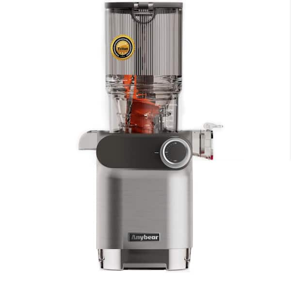 Unbranded 200 W Cold Press Slow Stainless Steel Masticating Juicer with 2 Auger Easy to Clean with Brush in Silver