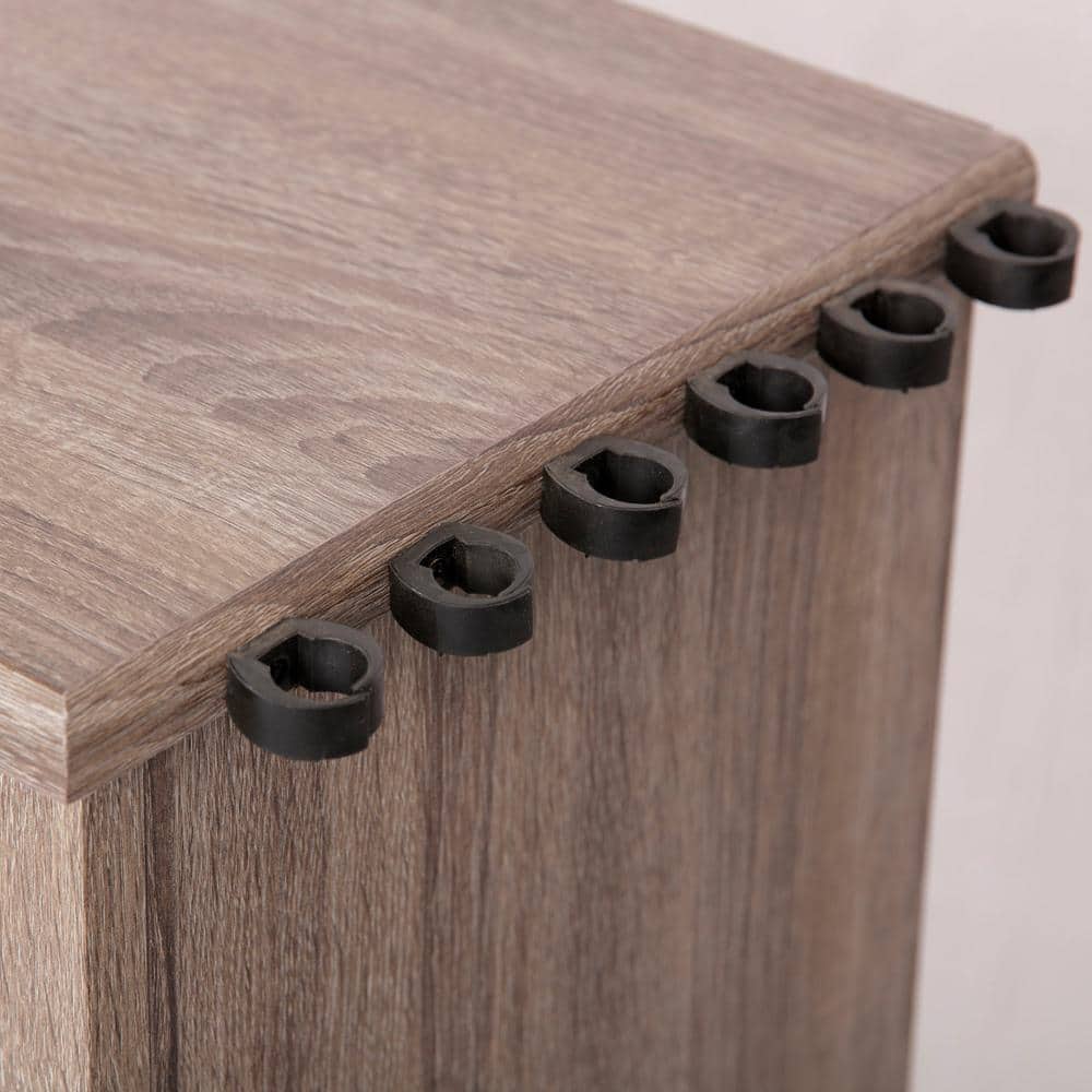 Barnwood Fishing Gear Storage Cabinet with Rod Holder