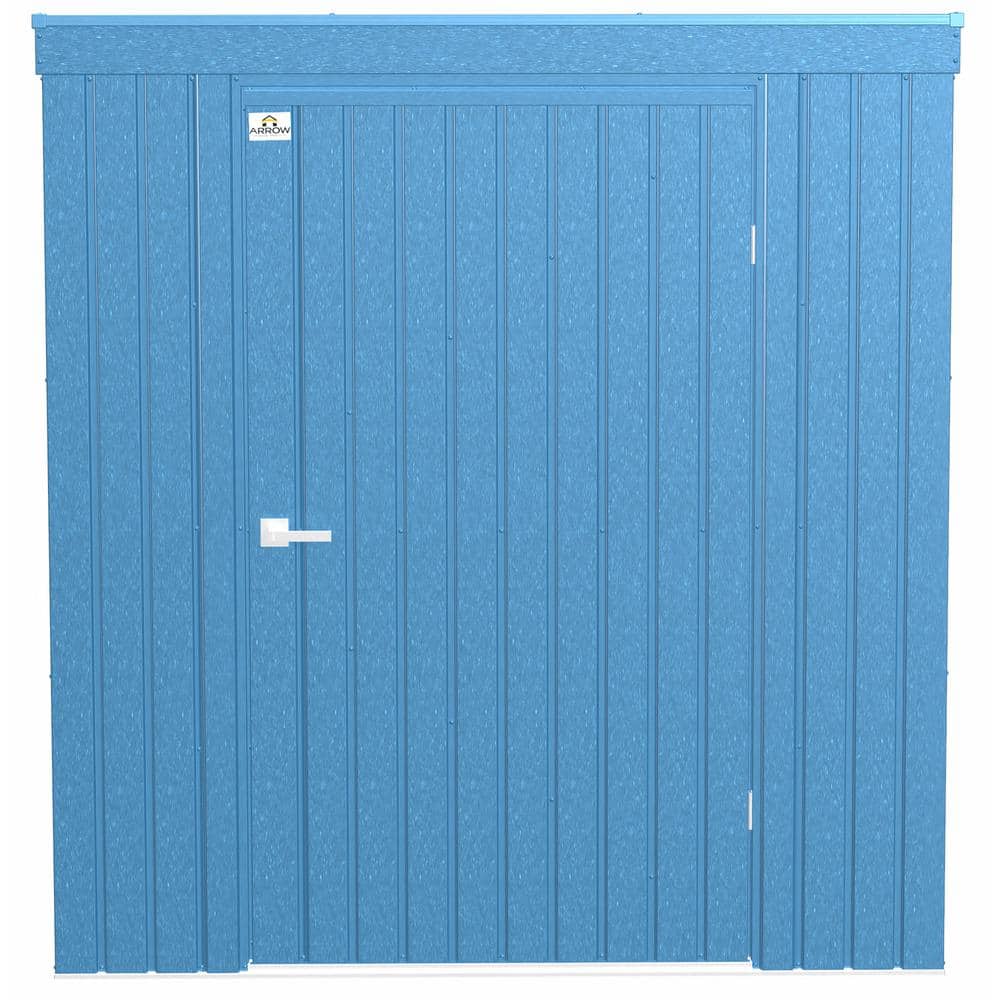 Elite 6 ft. x 4 ft. Blue Grey Metal Storage Shed