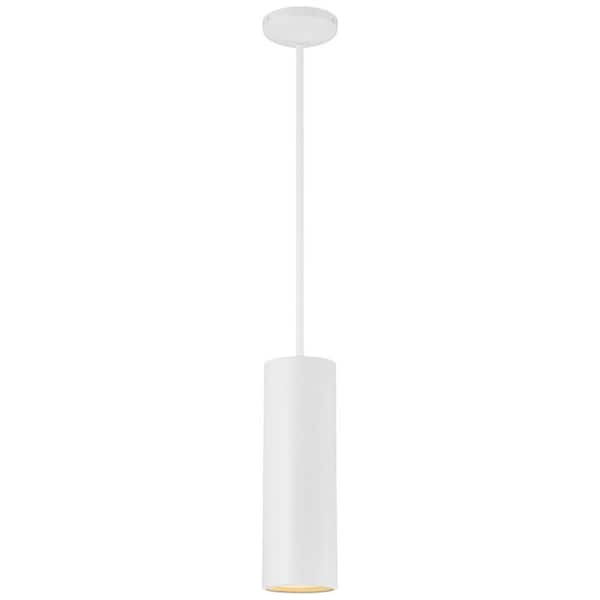 Pilson 1-Light Matte White Metal Pendant with Metal Shade