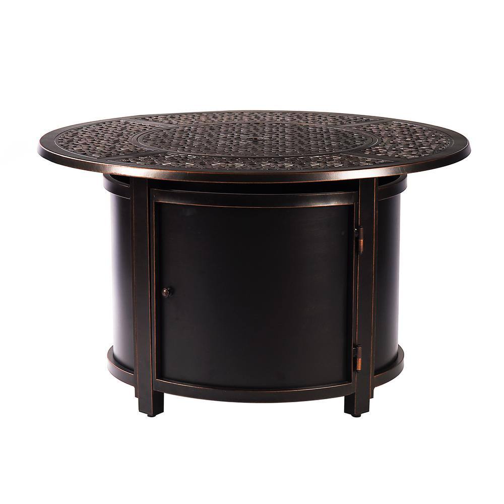 Antique Copper Round Aluminum Outdoor Dining Fire Table price history on PriceWatchPro