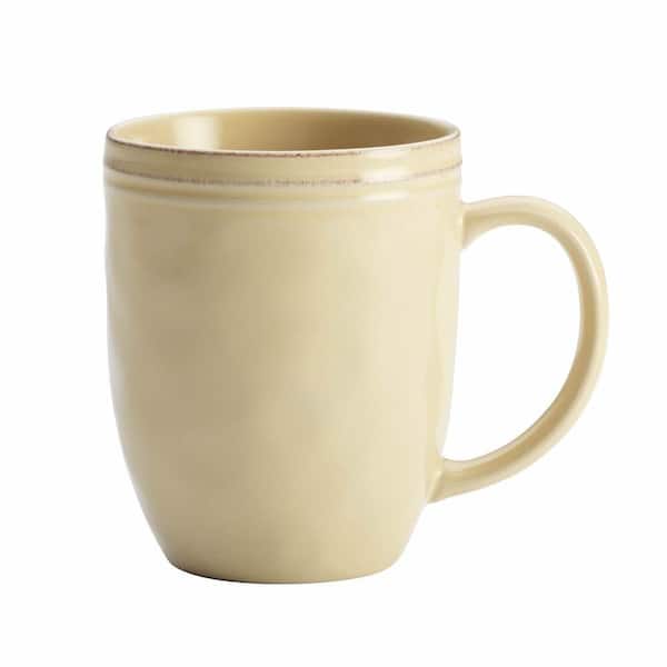 Rachael Ray Cucina Dinnerware 12 oz. Stoneware Mug in Almond Cream