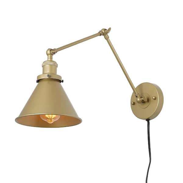 Industrial Swing Arm Wall Sconce Light Adjustable Indoor Wall Lamp With Switch 