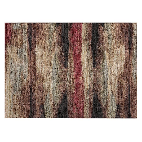 Chantille Machine Washable Indoor/Outdoor Abstract ACN942 Mocha 1 ft. 8 in. x 2 ft. 6 in. Area Rug