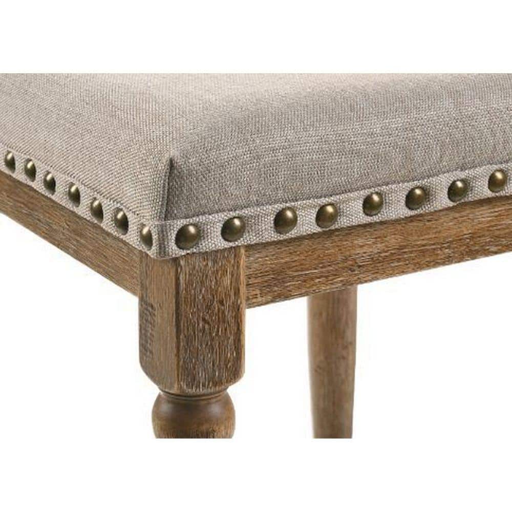 Classic Gray Wood Swivel Counter Height Stool, Set of 2