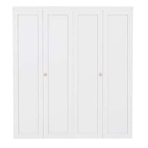 72 in. x 80.5 in. Paneled Solid Core White Primed 1-Lite MDF Bifold Door with Hardware Kit