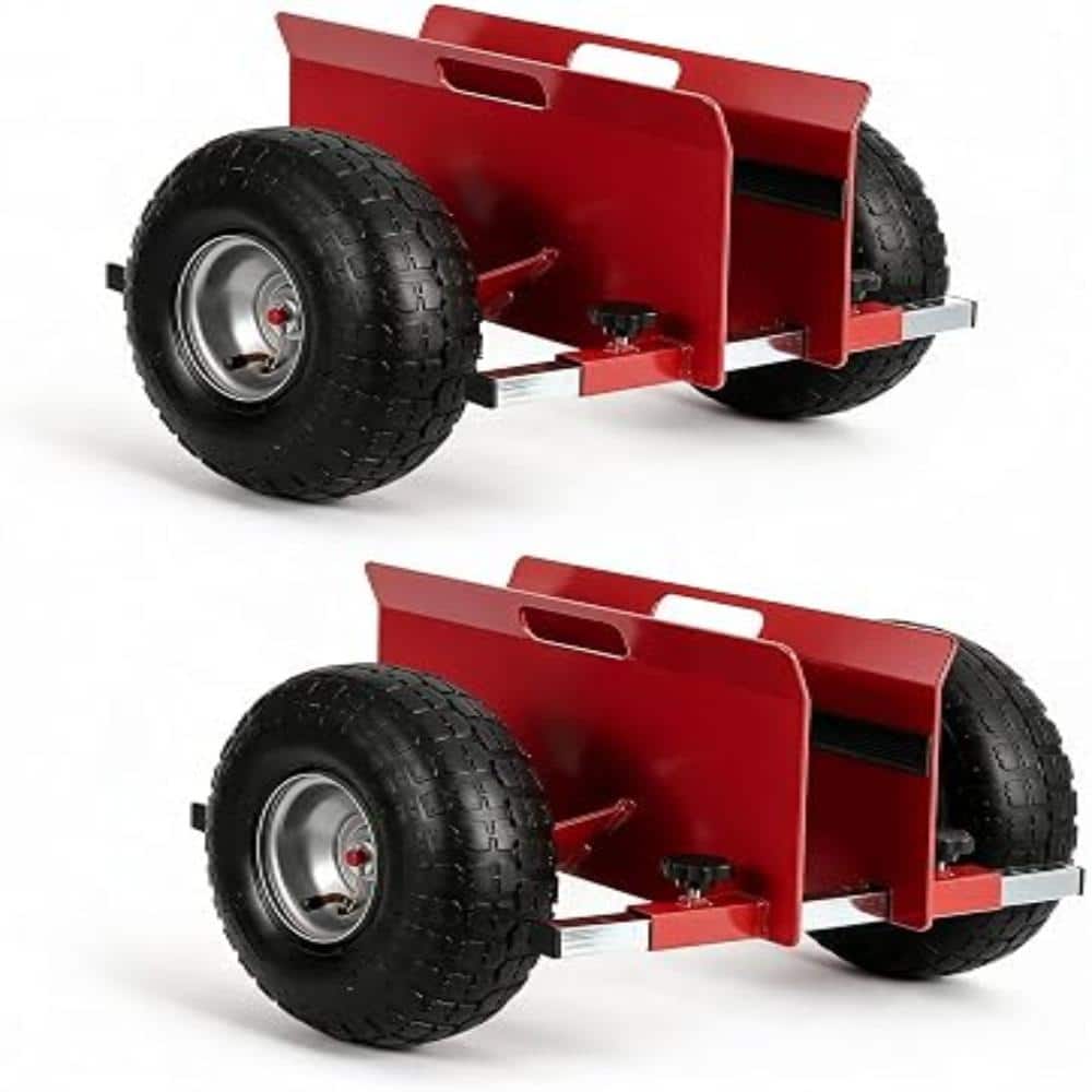 "2-Pack 600 lbs Panel Dolly with 10"" All-Terrain Pneumatic Tires, Steel Cart for Drywall Door Plywood, Red" price history on PriceWatchPro