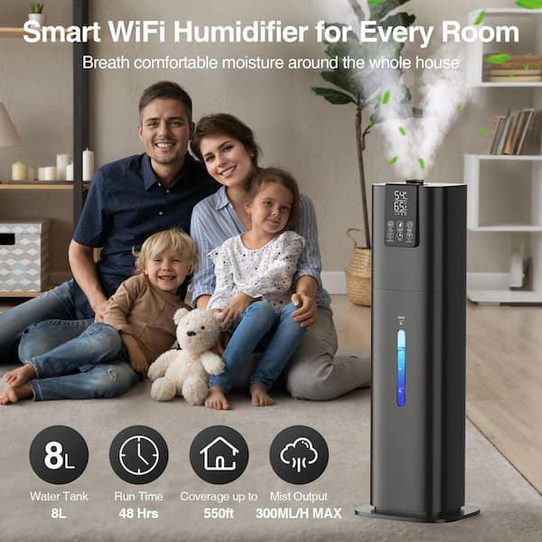 BeamBox 2.11 gal. Plastic Ultrasonic Cool Mist Humidifier for