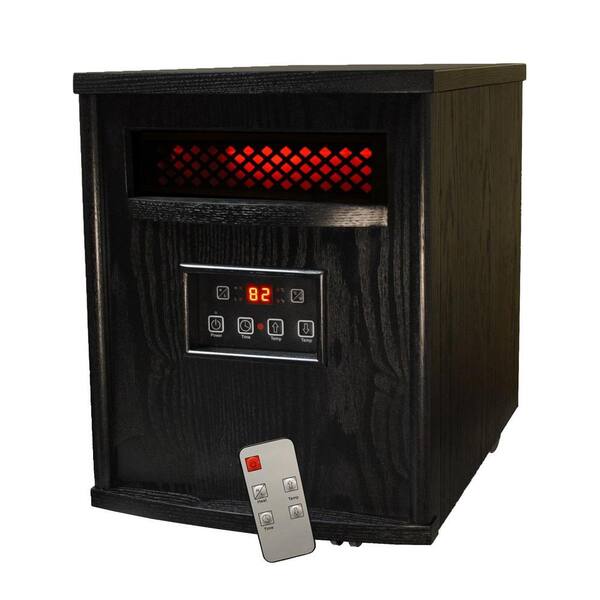 SUNHEAT 1500-Watt Infrared Electric Portable Heater with Remote Control - Black