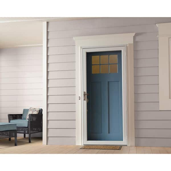 2000 Series 36 in. x 80 in. White Universal Full View Interchangeable Aluminum Storm Door with Nickel Hardware