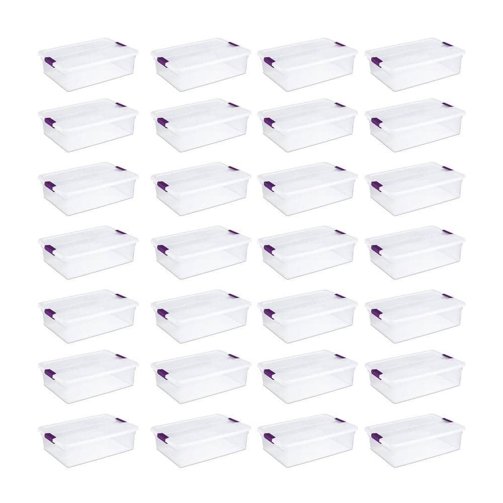 32 Qt. Clear View Latch Lid Stackable Storage Bin Container (24-Pack) price history on PriceWatchPro