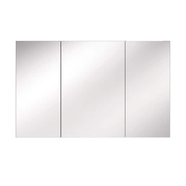 48 in. W x 30 in. H Rectangular Aluminum Medicine Cabinet with Mirror