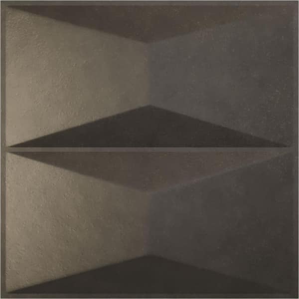 Ekena Millwork 11 7/8 in. x 11 7/8 in. Aberdeen EnduraWall Decorative 3D Wall Panel, Weathered Steel (Covers 0.98 Sq. Ft.)