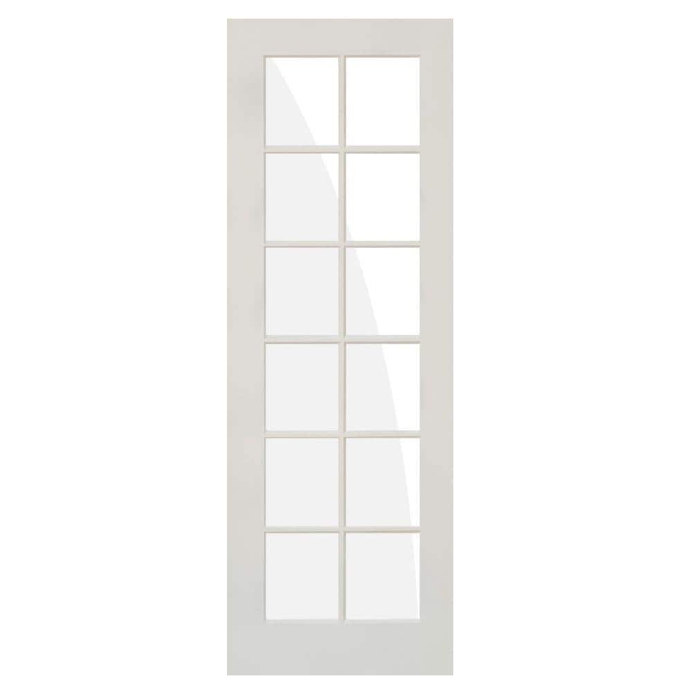 Krosswood Doors 24 In X 96 In 12 Lite Primed Solid Hybrid Core MDF   Primed Krosswood Doors Slab Doors Kw Sh422 2080 Slb 64 1000 