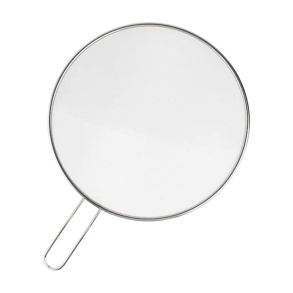13 in. Silver Stainless Steel Splatter Guard Screen for Frying Pans, Pots and Skillets with Fine Mesh