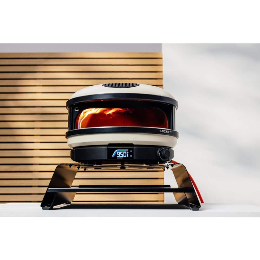Black Steel Outdoor Pizza Oven Booster Stand