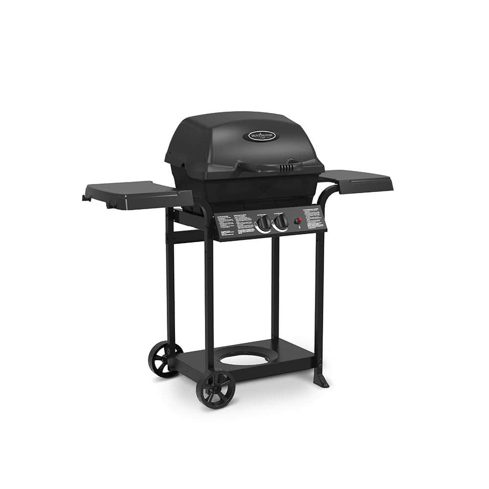 Huntington Black 2-Burner Propane Gas Grill with Side Shelves