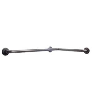 16 in. x 32 in. Concealed Screw Horizontal Angle Grab Bar in Oil Rubbed Bronze