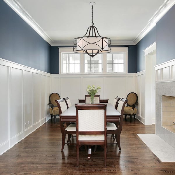 Avara 4-Light Oil Rubbed Bronze Traditional Sphere Chandelier for Dining Areas with No Bulbs Included