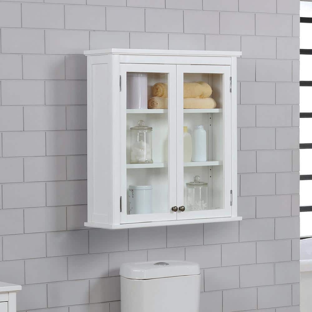 Alaterre Furniture Dorset 27 in. W Wall Mounted Bath Storage