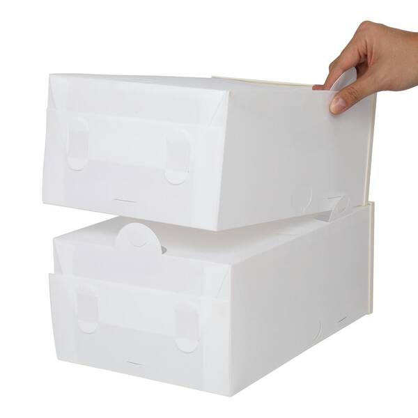 Winado 18-Pair Clear Plastic Shoe Boxes 597898032256 - The Home Depot