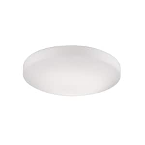 Trafalgar 11 in. 1 Light 17-Watt White Integrated LED Flush Mount